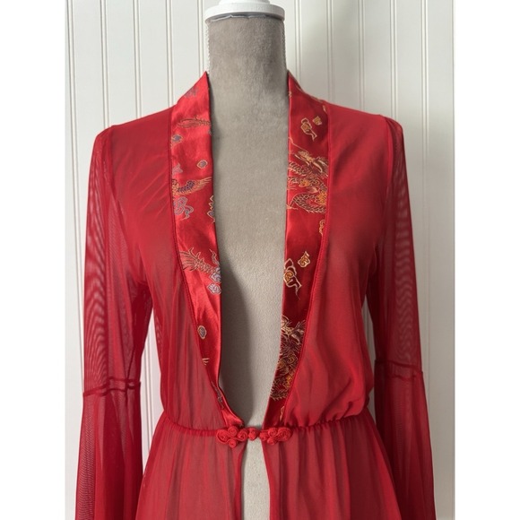 Dragon Kimono-style‎ Sheer Mesh Lingerie Size Medium - Picture 8 of 10